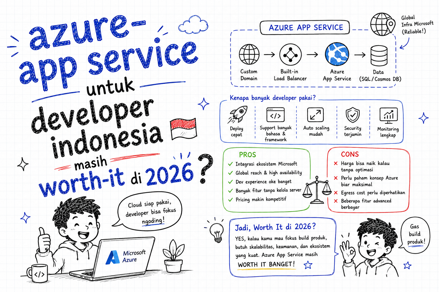 Azure App Service untuk Developer Indonesia — Masih Worth It di 2026?