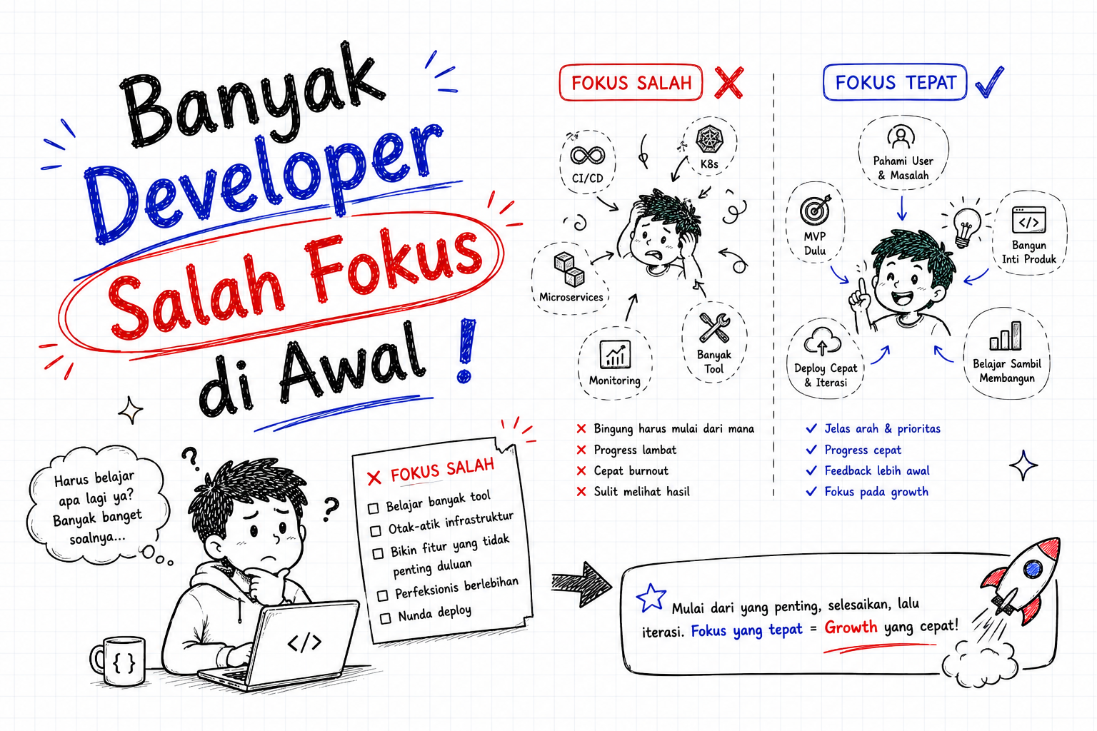Banyak Developer Salah Fokus di Awal