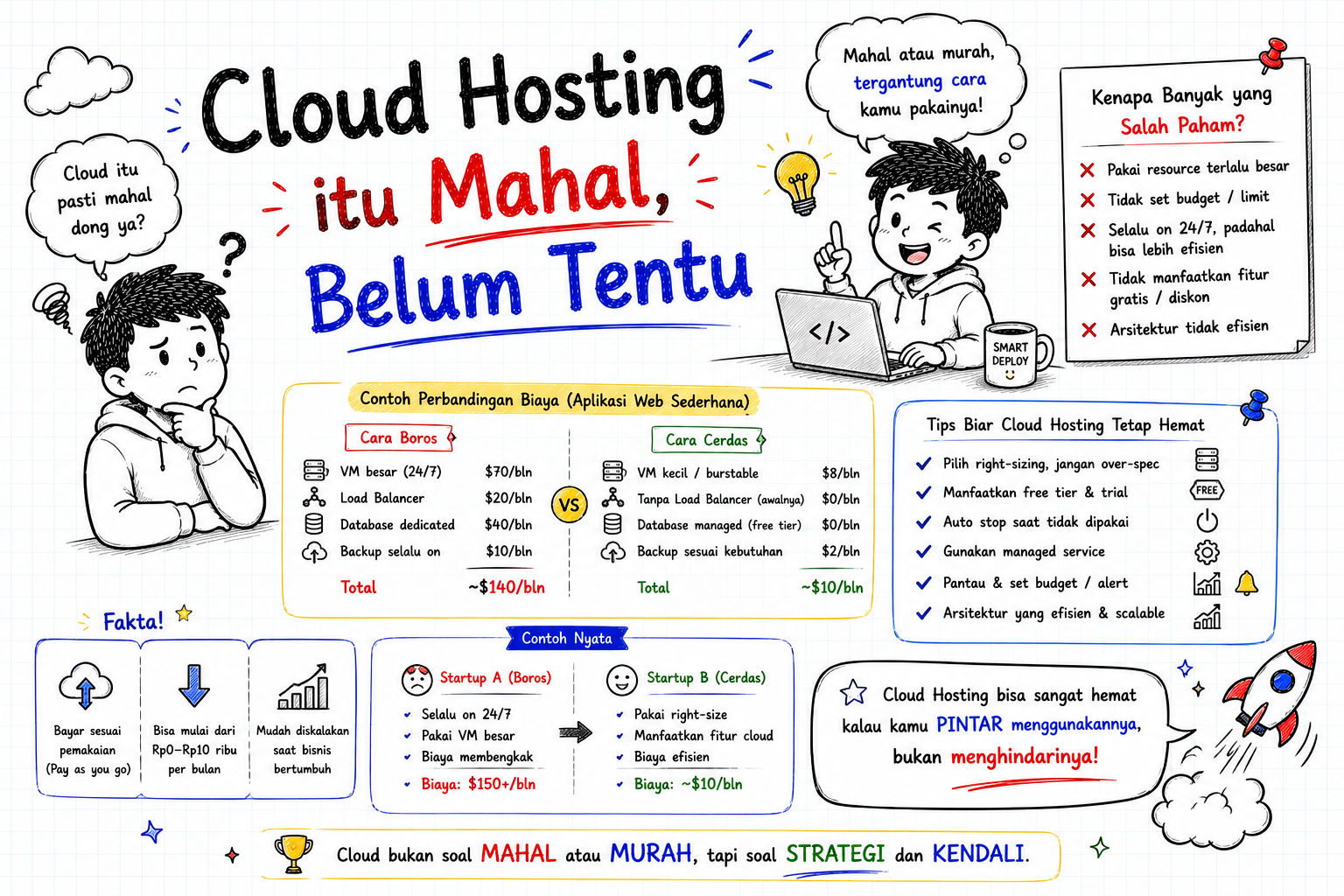 Cloud Hosting Itu Mahal? Belum Tentu?