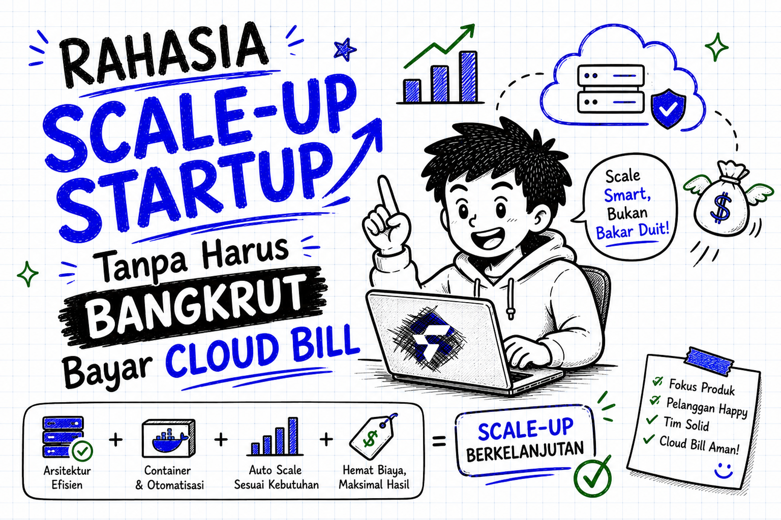 Rahasia Scale-Up Startup Tanpa Harus Bangkrut Bayar Cloud Bill?
